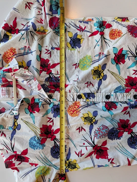 Topo Designs Tour Shirt Organic Cotton Floral Men's Cabana Size Large - Picture 9 of 10